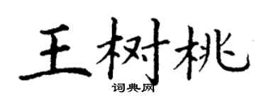 丁谦王树桃楷书个性签名怎么写