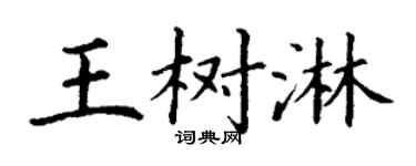 丁谦王树淋楷书个性签名怎么写