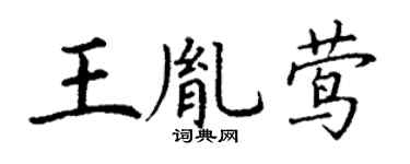 丁谦王胤莺楷书个性签名怎么写