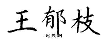 丁谦王郁枝楷书个性签名怎么写