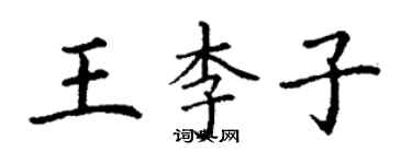 丁谦王李子楷书个性签名怎么写