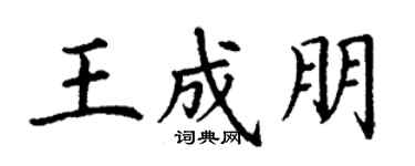 丁谦王成朋楷书个性签名怎么写