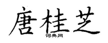 丁谦唐桂芝楷书个性签名怎么写