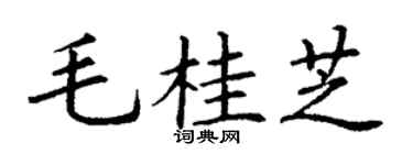 丁谦毛桂芝楷书个性签名怎么写