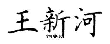 丁谦王新河楷书个性签名怎么写