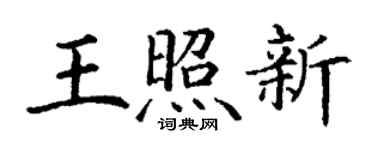 丁谦王照新楷书个性签名怎么写