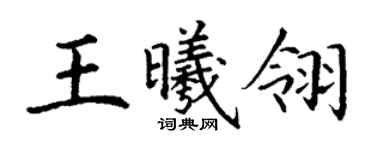 丁谦王曦翎楷书个性签名怎么写