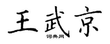 丁谦王武京楷书个性签名怎么写