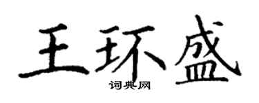 丁谦王环盛楷书个性签名怎么写