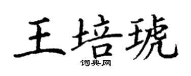 丁谦王培琥楷书个性签名怎么写