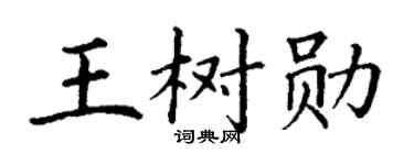 丁谦王树勋楷书个性签名怎么写