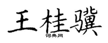 丁谦王桂骥楷书个性签名怎么写