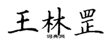 丁谦王林罡楷书个性签名怎么写