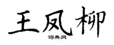 丁谦王凤柳楷书个性签名怎么写