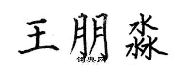 何伯昌王朋淼楷书个性签名怎么写