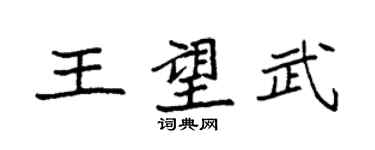 袁强王望武楷书个性签名怎么写