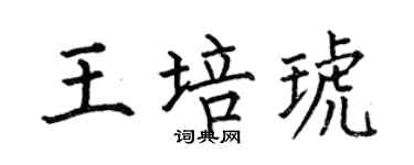 何伯昌王培琥楷书个性签名怎么写