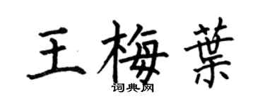 何伯昌王梅叶楷书个性签名怎么写