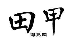 翁闿运田甲楷书个性签名怎么写