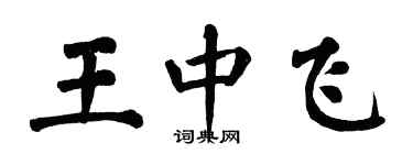 翁闿运王中飞楷书个性签名怎么写