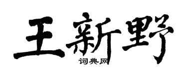 翁闿运王新野楷书个性签名怎么写