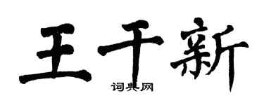 翁闿运王干新楷书个性签名怎么写