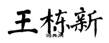 翁闿运王栋新楷书个性签名怎么写