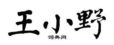 翁闿运王小野楷书个性签名怎么写