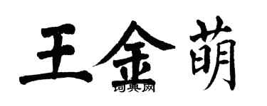 翁闿运王金萌楷书个性签名怎么写
