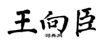 翁闿运王向臣楷书个性签名怎么写