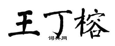 翁闿运王丁榕楷书个性签名怎么写
