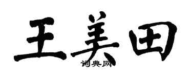 翁闿运王美田楷书个性签名怎么写
