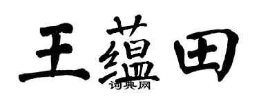 翁闿运王蕴田楷书个性签名怎么写