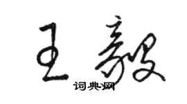 骆恒光王毅草书个性签名怎么写