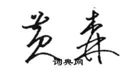 骆恒光黄森草书个性签名怎么写