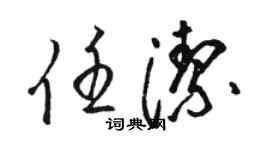 骆恒光任洁草书个性签名怎么写