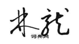 骆恒光林龙草书个性签名怎么写