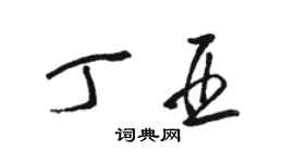 骆恒光丁亚草书个性签名怎么写