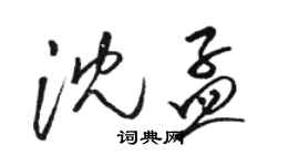 骆恒光沈孟草书个性签名怎么写