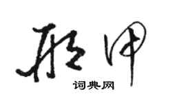 骆恒光邢甲草书个性签名怎么写