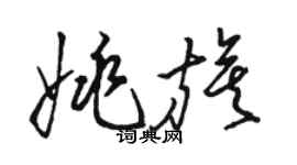骆恒光姚旗草书个性签名怎么写