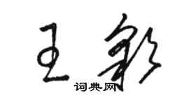骆恒光王彩草书个性签名怎么写