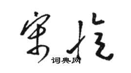 骆恒光宋忆草书个性签名怎么写