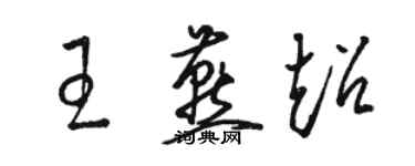 骆恒光王燕超草书个性签名怎么写
