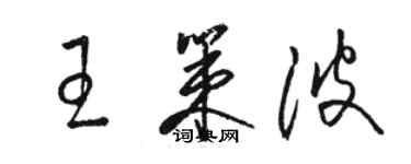 骆恒光王策波草书个性签名怎么写