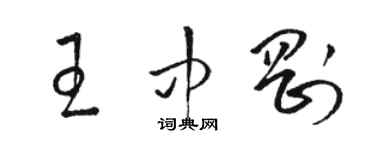 骆恒光王中刚草书个性签名怎么写