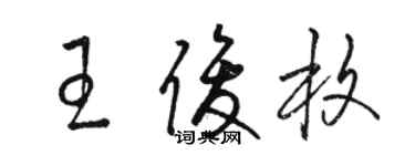 骆恒光王俊枚草书个性签名怎么写
