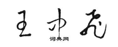 骆恒光王中飞草书个性签名怎么写