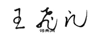 骆恒光王飞凡草书个性签名怎么写