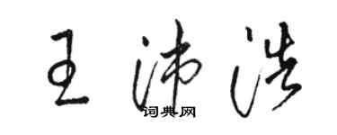 骆恒光王沛浩草书个性签名怎么写